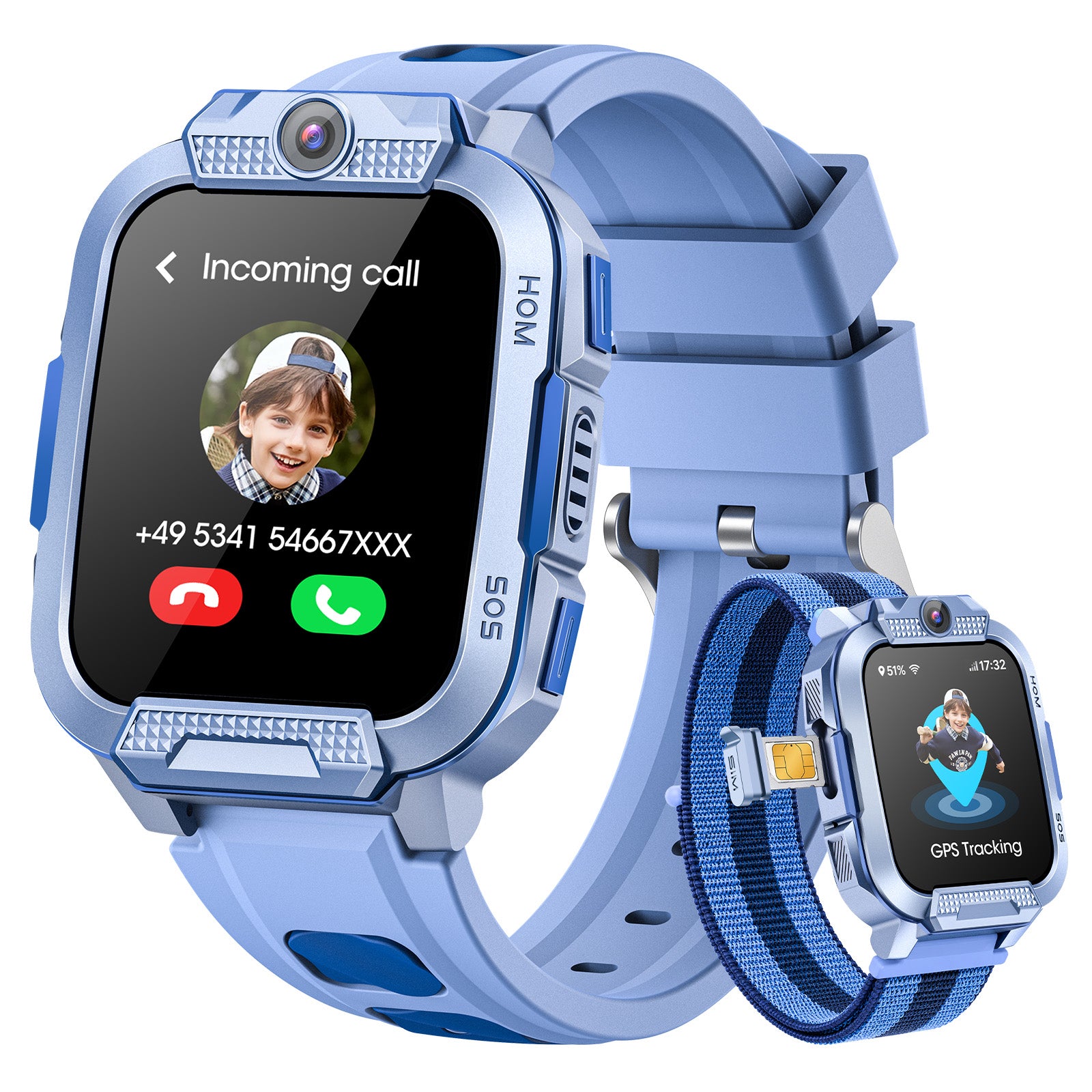 T89 New 4G Smartwatch for Kids with Video Calling, GPS, and Pedometer