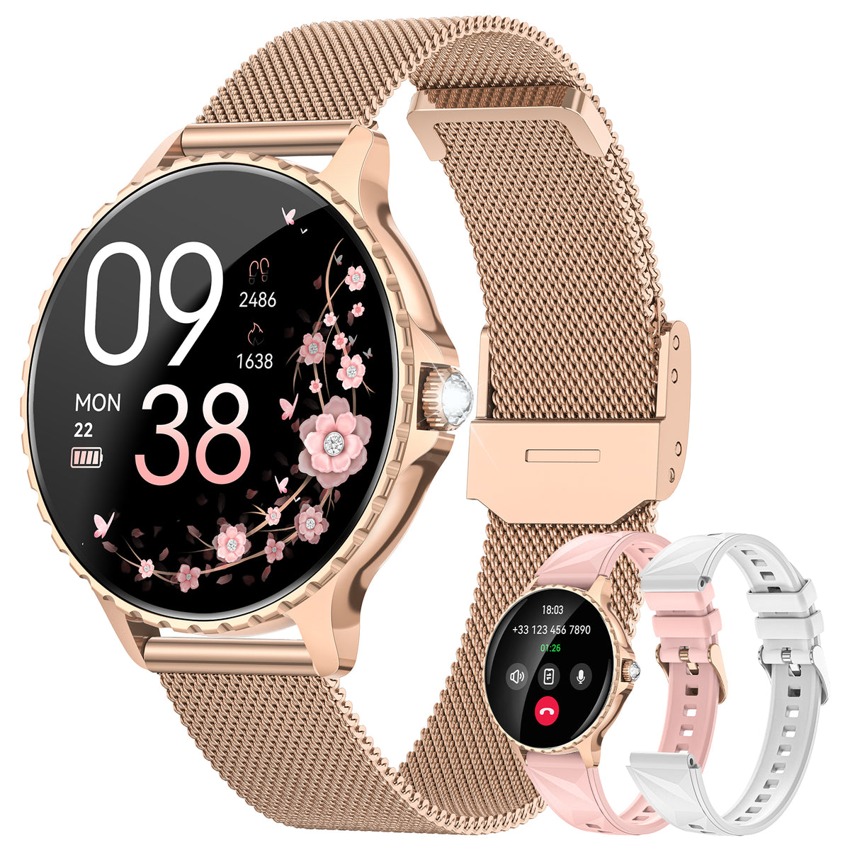 I228 Smartwatch with phone function, 113 sports modes, iOS/Android
