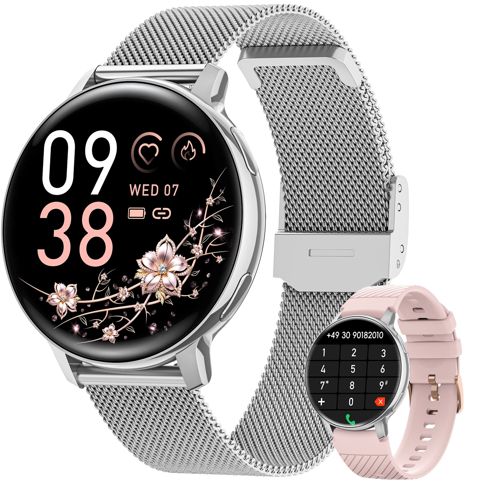 S53 Women's Round Smartwatch, 1.39" HD Fitness Watch