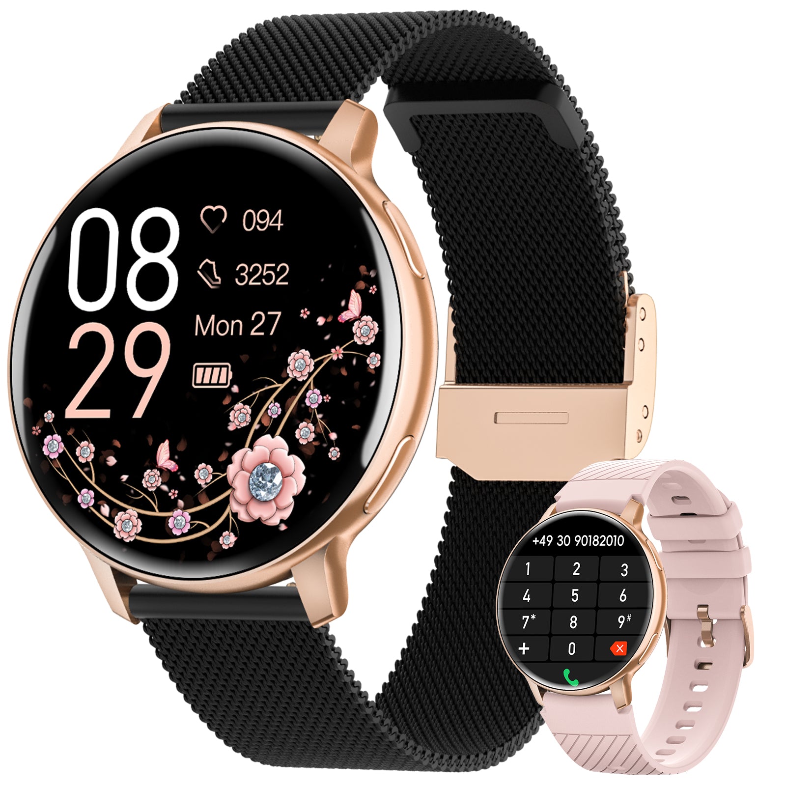 S53 Women's Round Smartwatch, 1.39" HD Fitness Watch