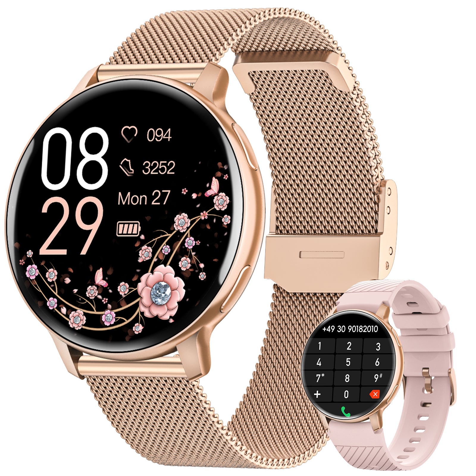 S53 Women's Round Smartwatch, 1.39" HD Fitness Watch