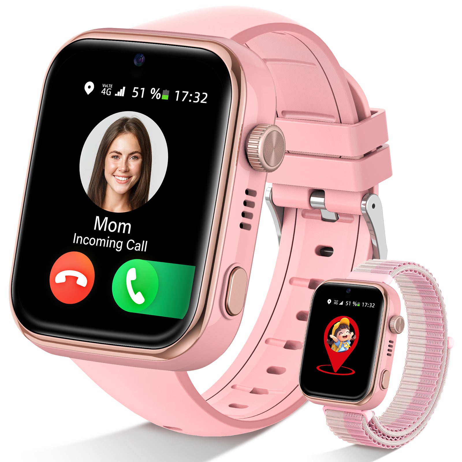 T45 4G Kids' Smartwatch with Calls, Video Calls, Voice Chat, Wi-Fi, GPS