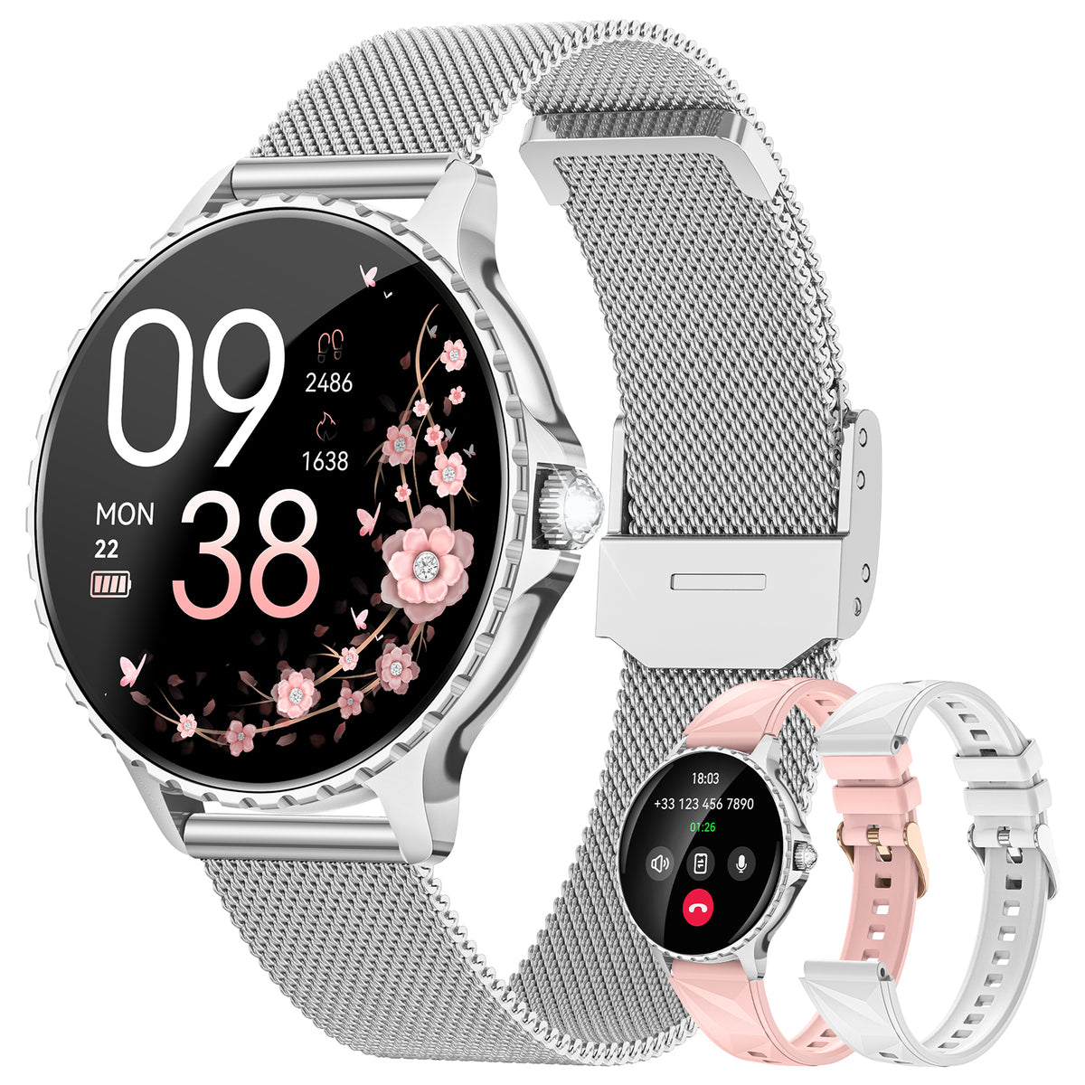 I228 Smartwatch with phone function, 113 sports modes, iOS/Android