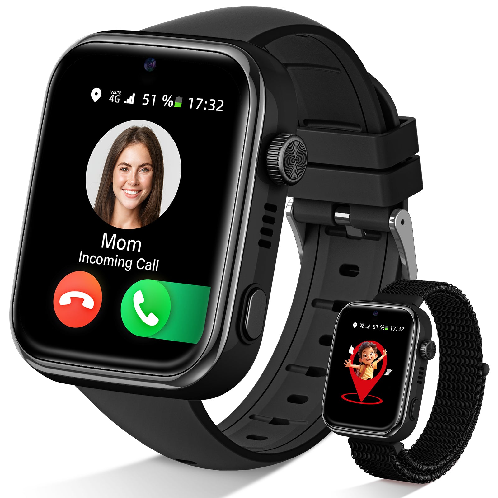 T45 4G Kids' Smartwatch with Calls, Video Calls, Voice Chat, Wi-Fi, GPS