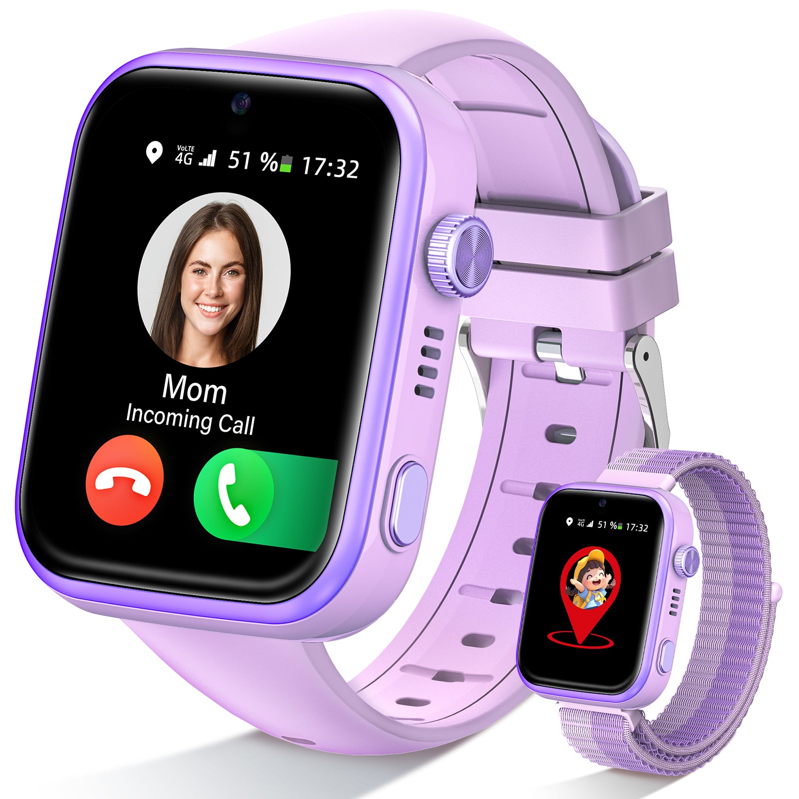 T45 4G Kids' Smartwatch with Calls, Video Calls, Voice Chat, Wi-Fi, GPS