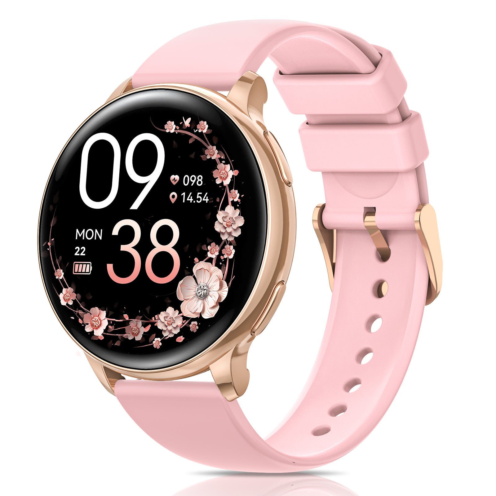 G58 Women's Smartwatch, 1.27" HD Fitness Watch with Phone Function, Menstrual Cycle Tracking, 120+ Sports Modes, 24H Heart Rate Monitor, 24H SpO2 Monitor, Sleep Monitor, Calories, Fitness Tracker, IP68, iOS/Android Compatible, Rose Gold