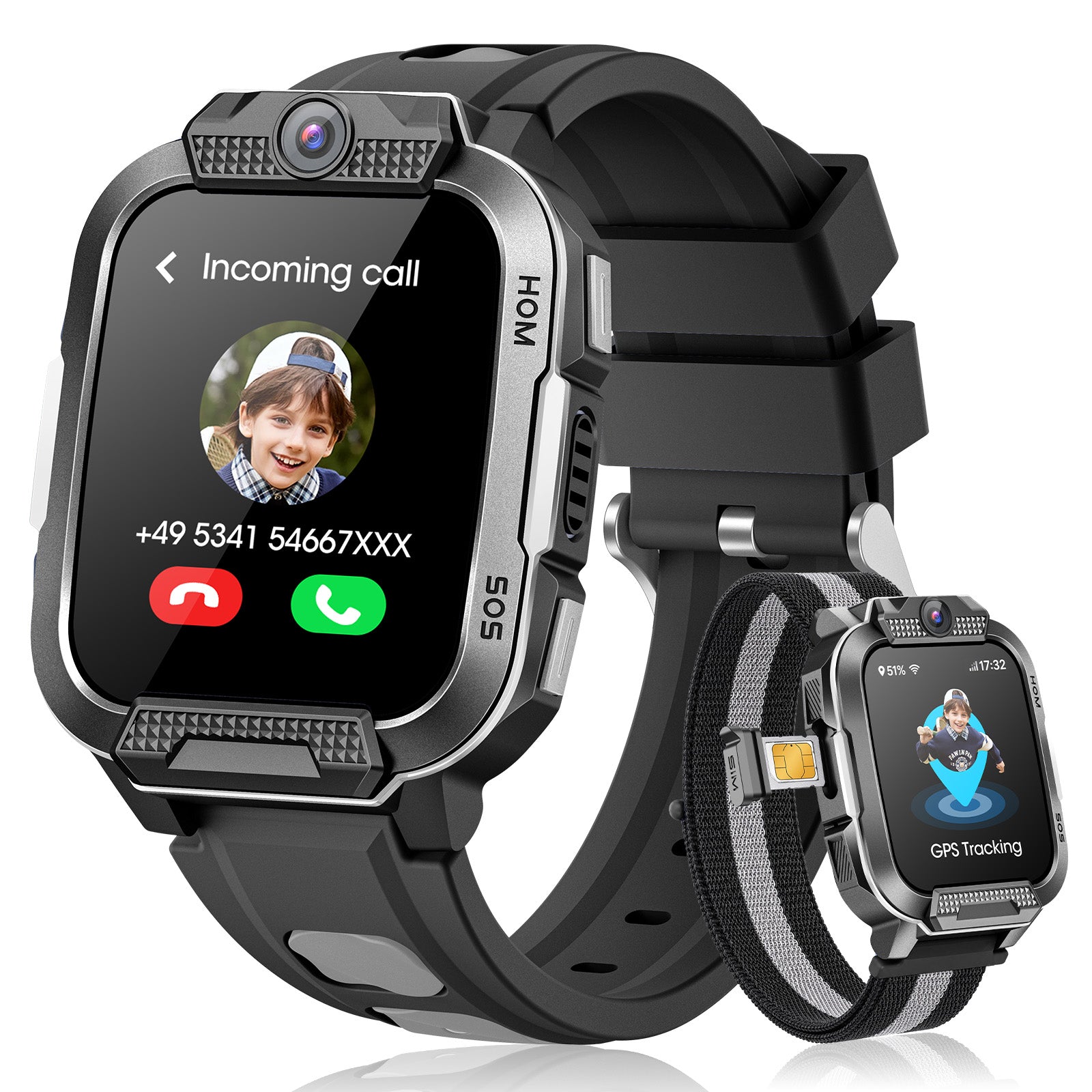 T89 New 4G Smartwatch for Kids with Video Calling, GPS, and Pedometer