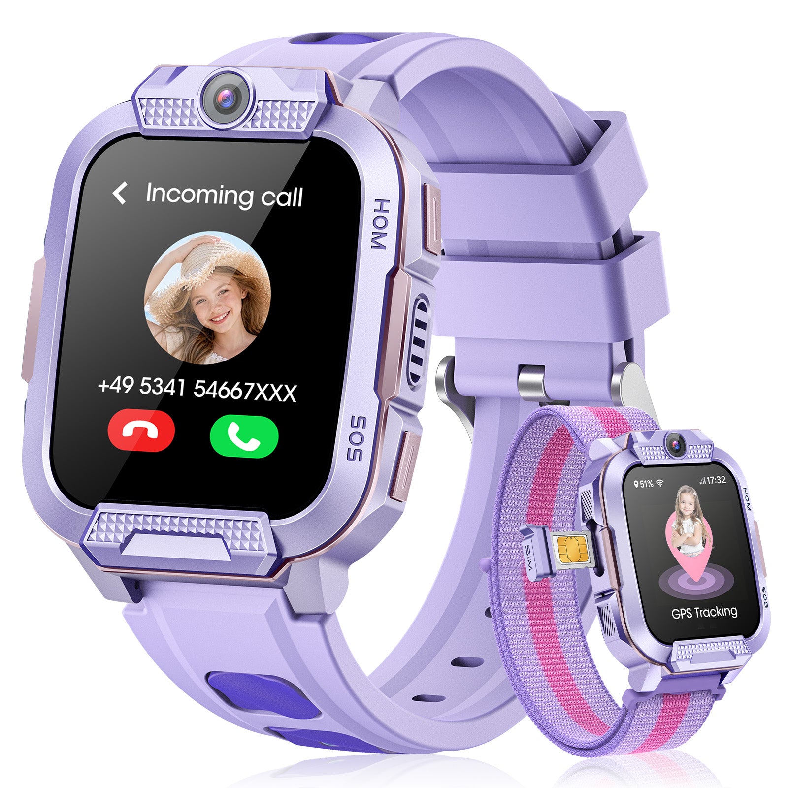 T89 New 4G Smartwatch for Kids with Video Calling, GPS, and Pedometer