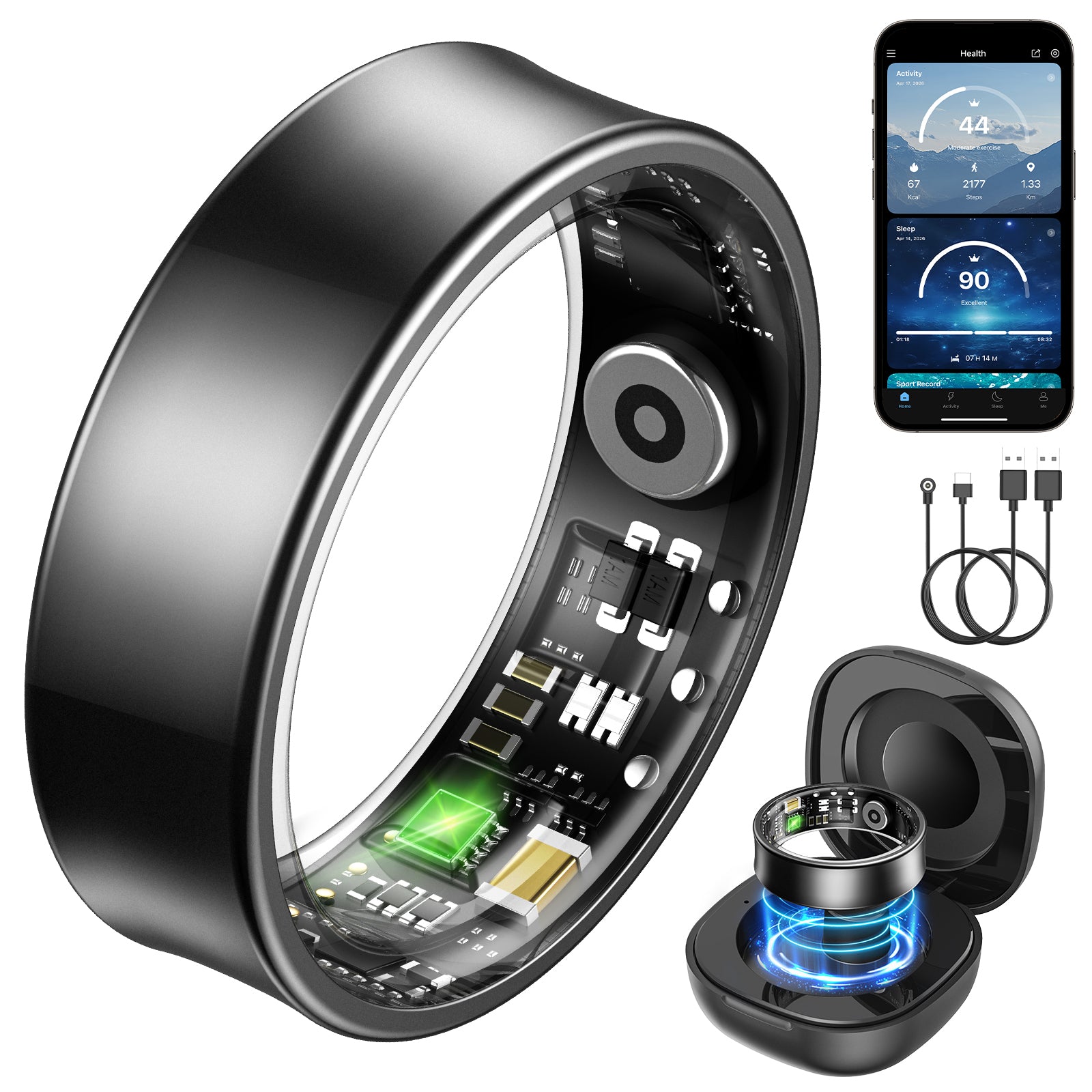 R09 Smart Watch Ring for Men and Women