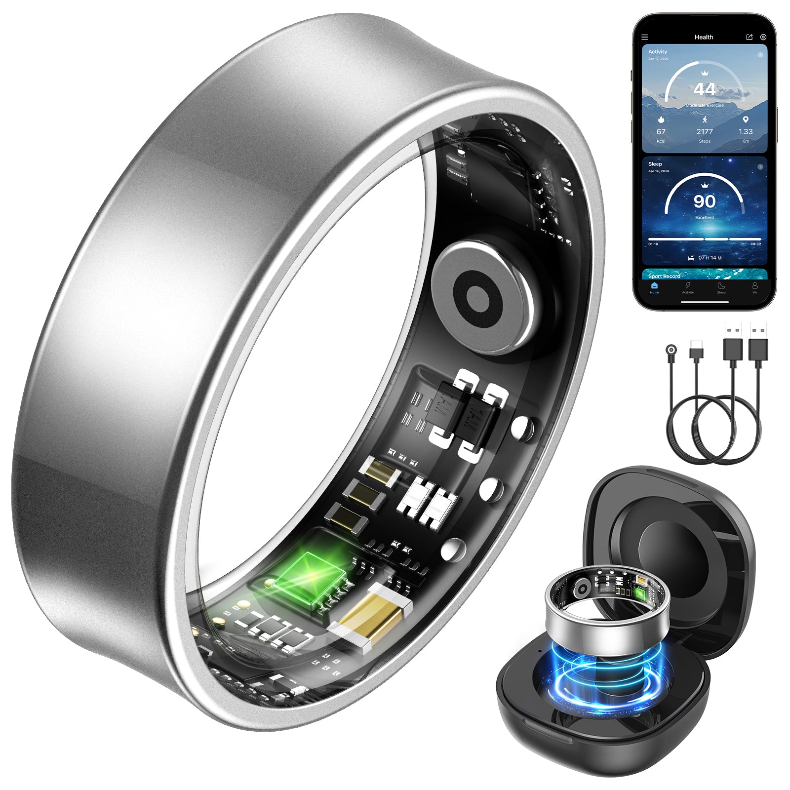 R09 Smart Watch Ring for Men and Women